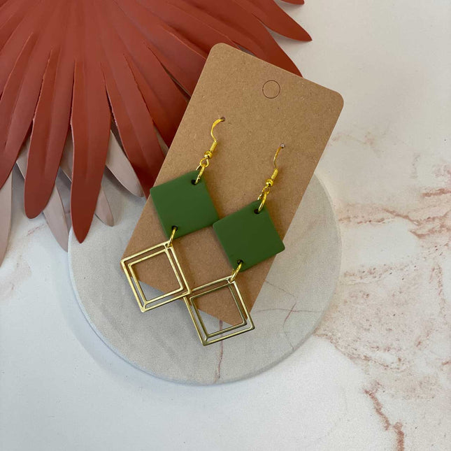 Square Gold Double Square